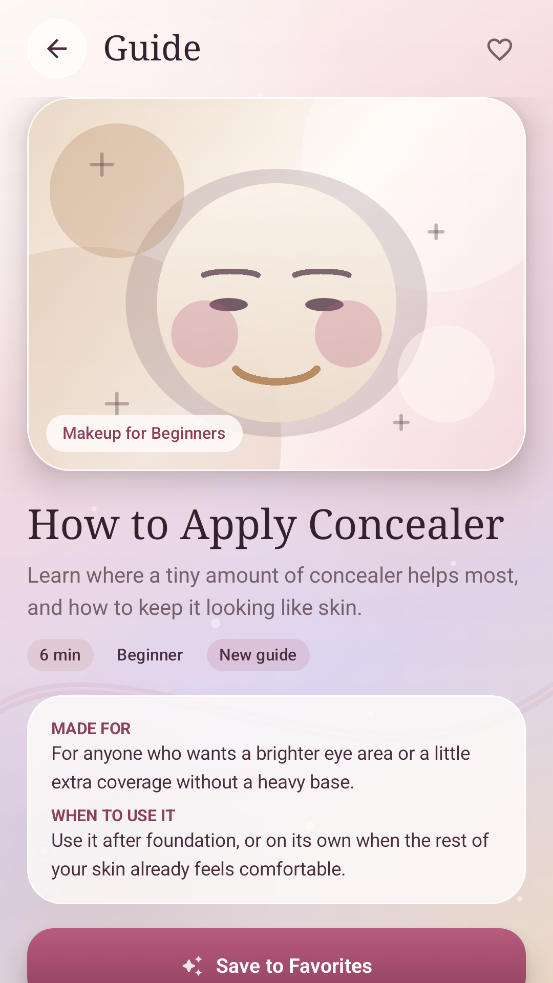 Elegance Guide tutorial detail